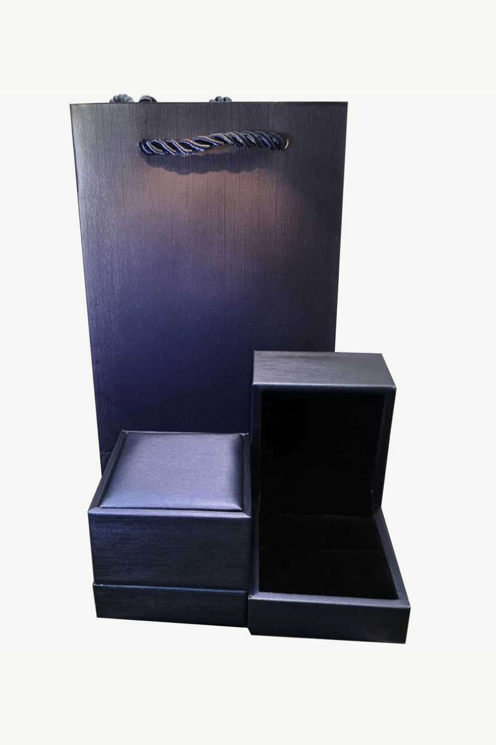 Sterling Silver Inlaid Moissanite Ring Box
