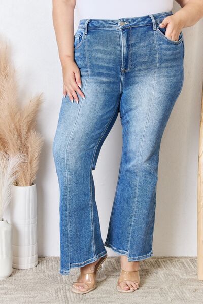 High Rise Ankle Flare Jeans