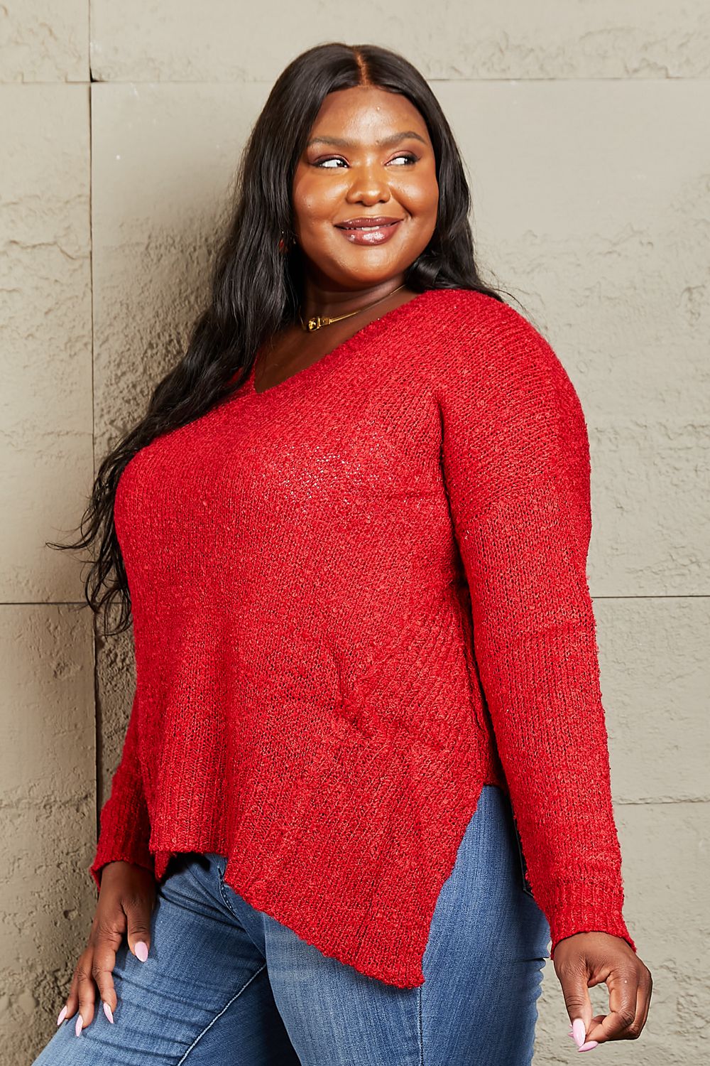 Heimish By The Fire Draped Detail Knit Sweater