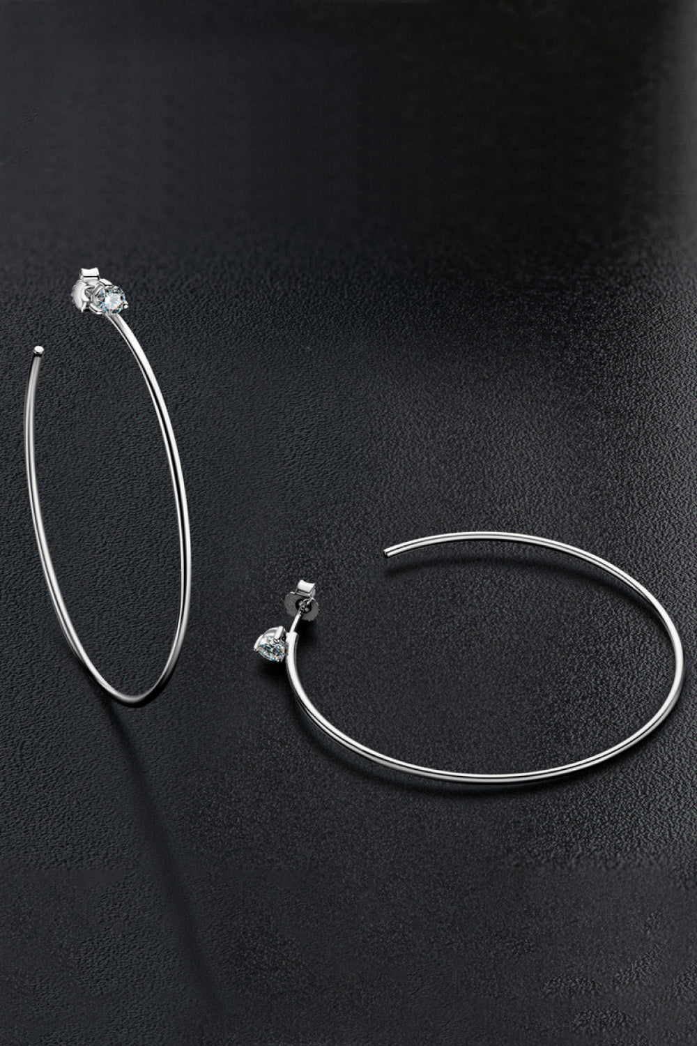 Moissanite Hoop Earrings Image3