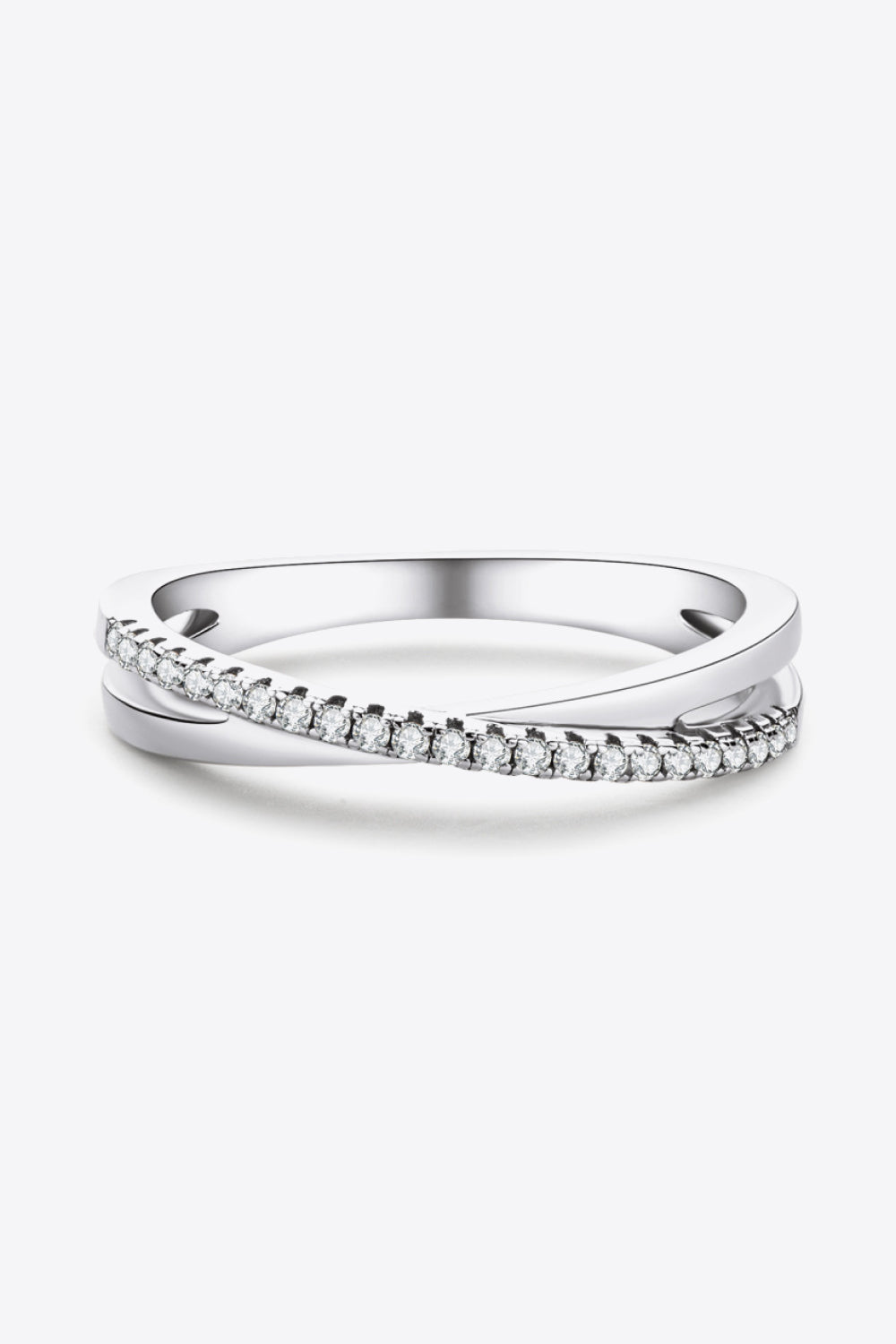Crisscross Moissanite Ring Image2